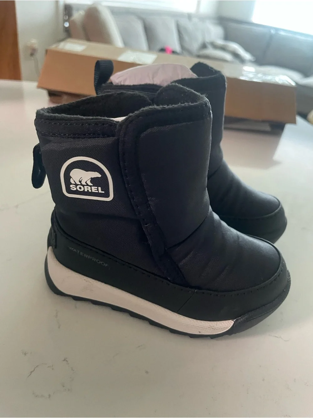 Sorel Toddler Whitney II Plus Waterproof Boot - Black & White